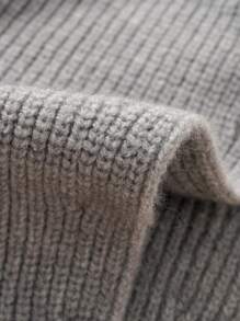 1pc Kids Solid Color Or Striped Knitted Neck Warmer Scarf, Suitable For Everyday Wear