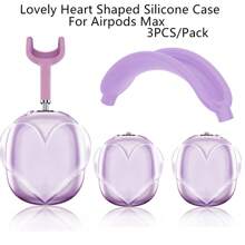 Apple 3pcs/Set Silicone Protective Case Compatible With Airpods Max, Transparent Soft Silicone Protective Shell, TPU Protective Cover, Latest Silicone Protective Case, Waterproof, Dust-Proof, Fingerprint-Proof, Scratch-Resistant, Anti-Drop, 360° Full Protective, Set Includes: Transparent Silicone Headphone Protective Shell, Silicone Headband Cover, Soft Silicone Material, More Comfortable, Easy To Clean, Multiple Color Options, Great Gift (3pcs/Set) - Multicolor - View 21