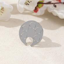 1 件迷你指甲油调色板，带可爱圆圈/足迹设计，混合颜色 UV 凝胶绘画调色板美甲工具 - 彩色 - 查看 11