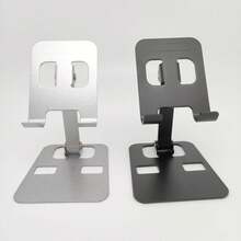Giá đỡ điện thoại/máy tính bảng bằng kim loại có thể gập lại, giá đỡ bằng hợp kim nhôm để phát trực tiếp, gắn trên bàn - Nhiều màu - Xem 8