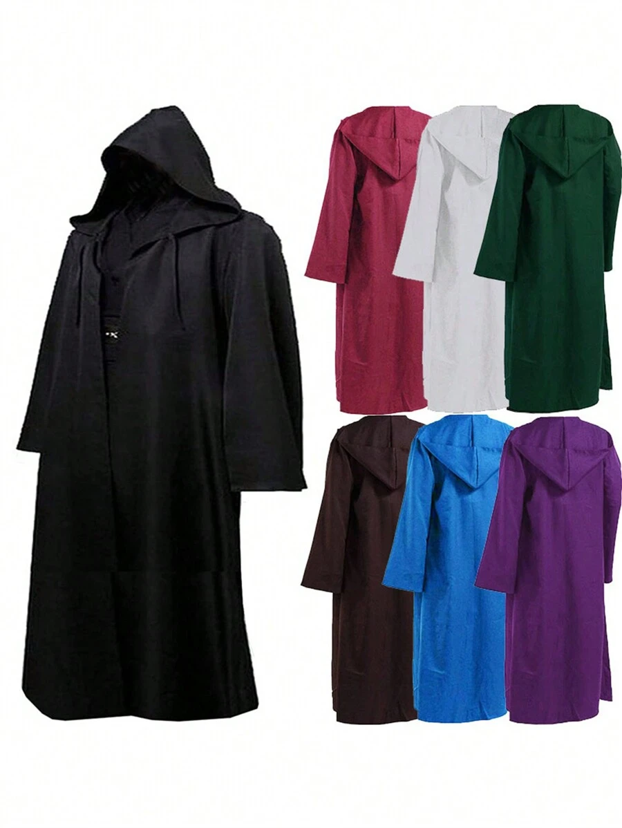 1pc Halloween Warrior Cloak, Anakin Cape Cosplay Costume Robe - Brown - View 1