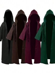1pc Halloween Warrior Cloak, Anakin Cape Cosplay Costume Robe - Brown - View 2