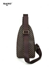 saroxi 男士休闲单肩包大容量斜挎包，可调节肩带，防刮耐磨，适合通勤和旅行，简约时尚，PVC 材质，送给男朋友的绝佳礼物圣诞节礼物万圣节圣诞节冬季秋季男士包斜挎包男士包笔记本电脑礼物时尚休闲感恩节钱包节日收纳包邮差包腰包腰带包骑行包腰包