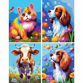 1 件成人初学者帆布数字油画套装，成人数字油画套装，成人数字油画套装，成人绘画套装，成人数字油画，女性爱好，成人数字油画，生日、感恩节、圣诞节礼物，送给妈妈、奶奶、邻居、朋友、家居装饰套装（无框）