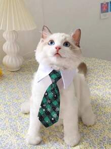 节日宠物围巾，铃铛猫狗围巾，欧根纱蕾丝猫狗围巾，宠物围巾，适合中小型犬，各种猫，圣诞节，圣诞装饰