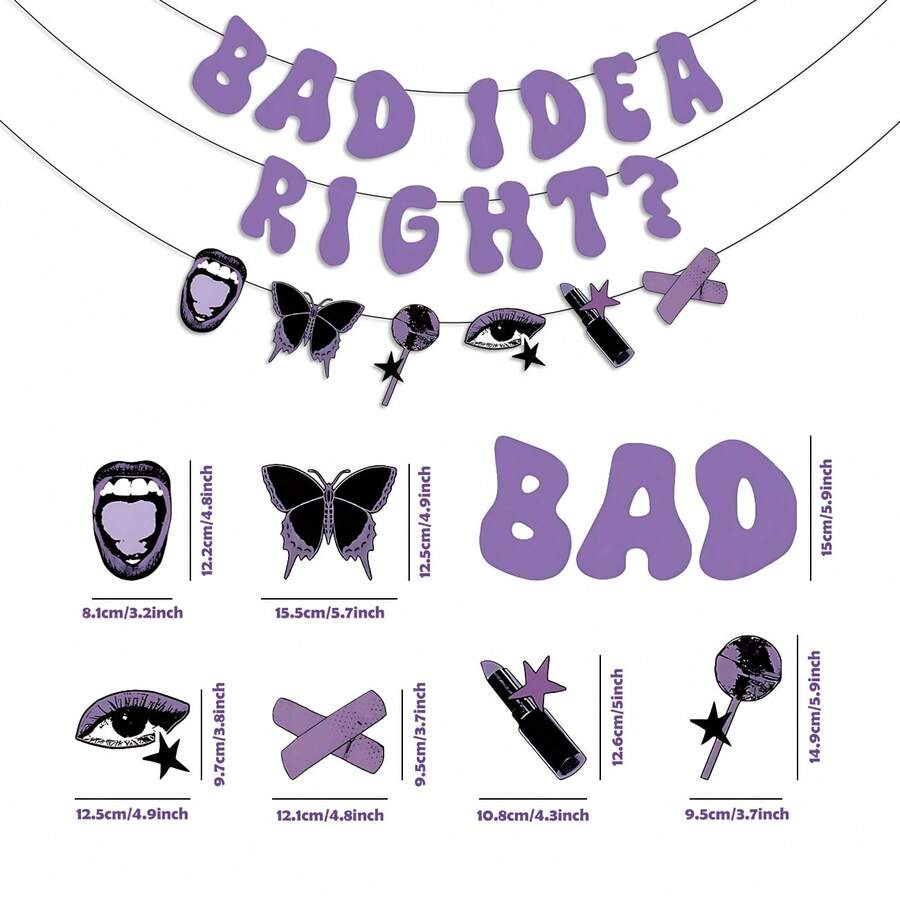 Olivia Rodrigo Party Decorations Bad Idea Right Banner Singer Party