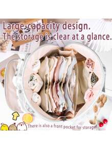 1 件内衣收纳袋，便携式胸罩和内衣，多功能分区整理袋。适用于女性胸罩、袜子、内衣和便携式化妆品洗衣袋。旅行整理器，用于衣服行李收纳袋套装包装袋，适用于邮轮假期海滩度假用品夏季旅行必备品女士手提箱内衣袋房间装饰 - 灰色 - 查看 3