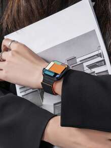 1 Dây đeo đồng hồ silicon từ tính thời trang dành cho nam và nữ, chống nước, có thể điều chỉnh, dành cho đồng hồ Apple 38/40/41/42/44/45/46/49mm, dành cho Apple Watch Series Ultra/SE/11/10/9/8/7/6/5/4/3/2/1, Phụ kiện đồng hồ thông minh - Nhiều màu (không có đồng hồ) - Xem 4