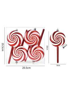 6 chiếc gậy Acrylic trang trí Giáng sinh, Mặt dây chuyền kẹo que màu Acrylic, Đồ trang trí cây thông Noel, Dùng để trang trí cây thông Noel, Trang trí tiệc - Nhiều màu - Xem 5