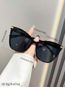 6 副男女通用全框时尚眼镜，简约风格适合户外旅行、海滩和度假，街头风格，适合毛衣夹克运动衫连帽衫皮裤和工装裤 - 彩色 - 查看 6