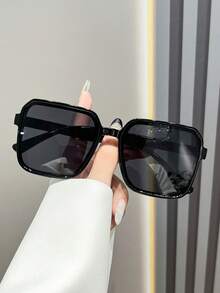 6 副男女通用全框时尚眼镜，简约风格适合户外旅行、海滩和度假，街头风格，适合毛衣夹克运动衫连帽衫皮裤和工装裤 - 彩色 - 查看 4