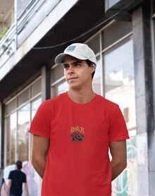 Men's T-Shirt 100% Cotton Premium Guadalup Streetwear Shirt - Đỏ - Xem 2