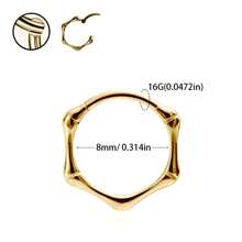 16G/18G Bambus Gelenk Edelstahl Helix Ohrringe, Conch Piercing Schmuck & Scharnier-segmentierte Lippenzinge für Damen und Herren | vielseitige unisex Körperschmuck Accessoires mit glatter Oberfläche