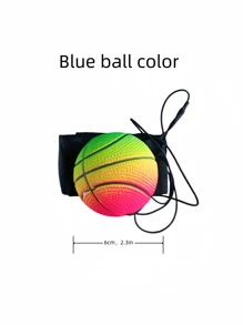 1pc Outdoor Fitness Tool 6CM Rubber Wrist Workout Ball With Resistance Band, Hand-Eye Coordination Exercise & Stress Relief Bouncing Ball - Multicolor - View 11