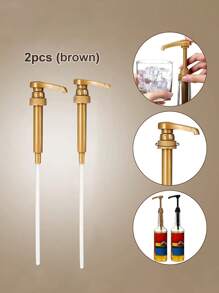 1个糖浆分配器泵头,果酱挤压瓶分配器,完美的生日和节日礼物,适合家庭、商业场所、派对、生日、婚礼、周年纪念日、圣诞节装饰、情人节和圣诞节、万圣节,可用于厨房、浴室配件,多功能分配器头 - 黑色 - 查看 17