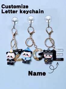 Customized Panda Keychain, Suitable As Gift - Clear - View 5