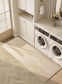 Tapis de sol à motif de lignes pour la décoration intérieure de la maison. Tapis antidérapant et anti-peluches, facile à nettoyer, résistant aux taches, pour la chambre à coucher, la salle de bain, la cuisine, la buanderie, le bureau de la maison, le salon.
