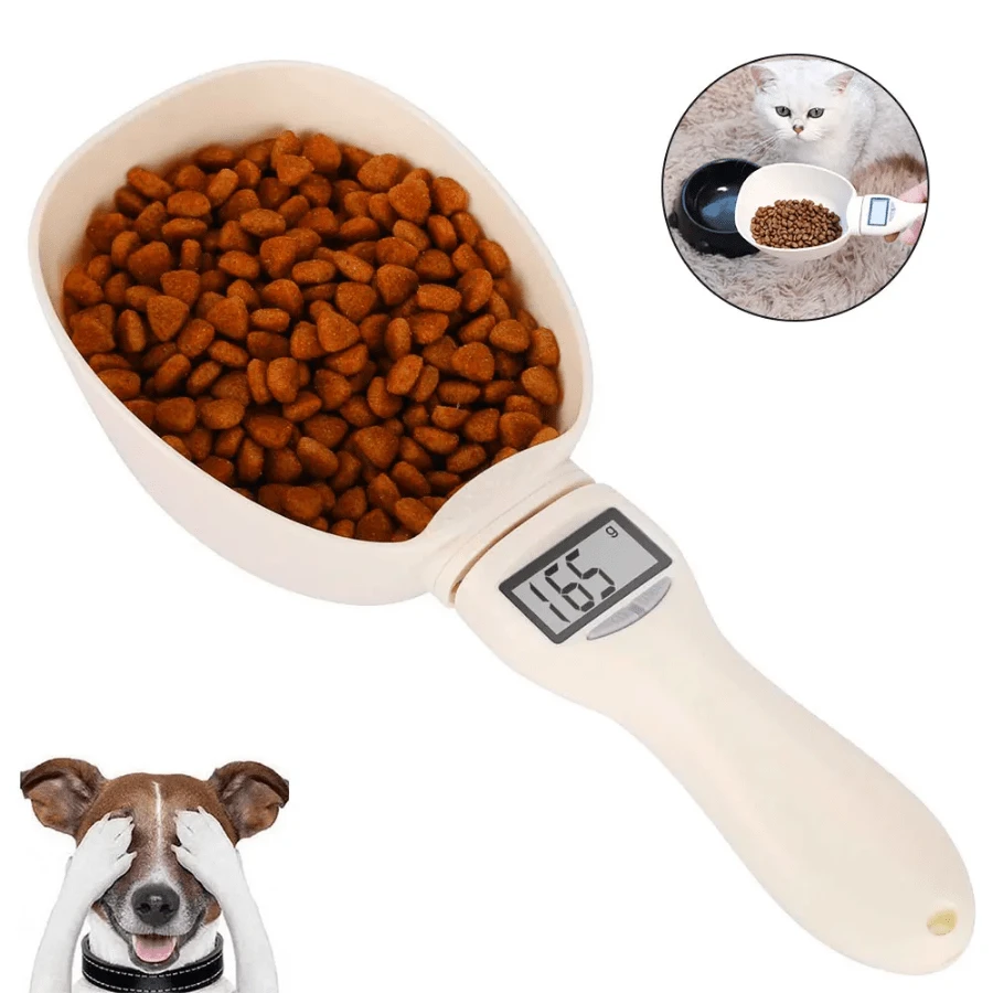 Pet Food Measuring Scoop Electronic Dog Cat Food Measuring Cup Digital