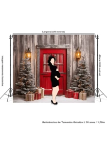 3D Sublimated Fabric Photographic Background Christmas 3.00X2.50 Horizontal - FFG-1034 - 查看 4