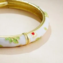 Pulseira de esmalte cloisonné feita à mão, 1 peça, design de flor pequena, acessórios vintage para mulheres