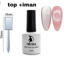 top ojo de gato mussa  + iman para efecto de uñas - transparente - Ver 1