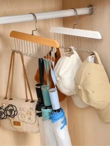 1 Giá treo quần áo bằng gỗ, Giá treo quần áo bằng gỗ đa năng để đựng áo ngực, áo ba lỗ, phụ kiện, trưng bày quần áo - Nhiều màu - Xem 5