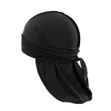 Jordefano 18 Pack Mens Durags Stylish Waves Doo Rag Tail And Headscarf - 黑色 - 查看 2
