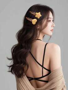 Set de 8 pinzas para el cabello con diseño de galleta simulada, accesorios divertidos para el cabello para niñas, props para fotos en fiestas al aire libre, regalo ideal con pinzas, pasadores y hebillas para el cabello.