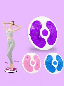 1 件装多色扭腰按摩踏板，家庭健身器材 - 粉色 - 查看 1
