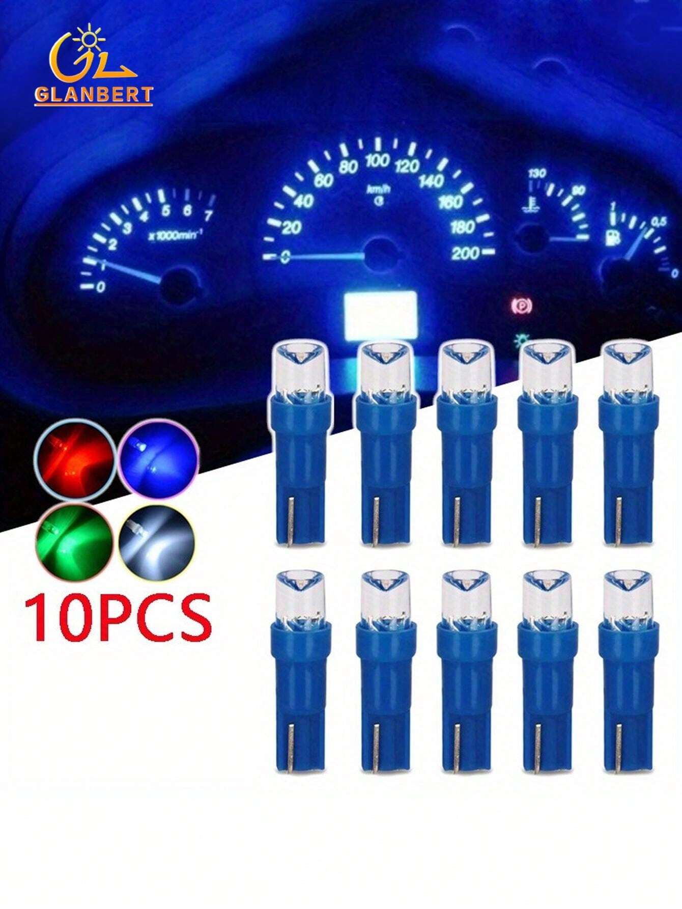 GLANBERT 10pcs T5 73 T5 LED Car Dash Dashboard Lights 74 2721 LED