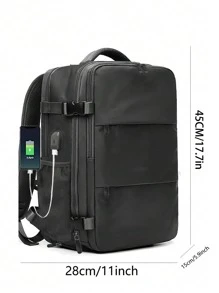 Funktions-Laptop-Rucksack für Business, Anti-Diebstahl, schlank und robust, wasserabweisend, geeignet für Frauen und Männer, passend für Laptops bis zu 15,6 Zoll. Mit großem Fassungsvermögen für kurze Strecken und Release-Buckle-Dekoration, Reise-Rucksack für Frauen mit USB-Ladeanschluss, Zugträger-Design, Anti-Diebstahl-Sicherheit, geeignet für Schülerinnen und Schüler, College-Studentinnen und -Studenten, Jungen und Männer, für Outdoor-Aktivitäten, Reisen, Arbeit, Geschäftsreisen, Ferien und Grundschule.