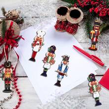 10 件/20 件/30 件圣诞树装饰、悬挂胡桃夹子套装、木制厨师胡桃夹子姜饼圣诞装饰、家庭圣诞树派对礼品用品；各种胡桃夹子样式 - 彩色 - 查看 5