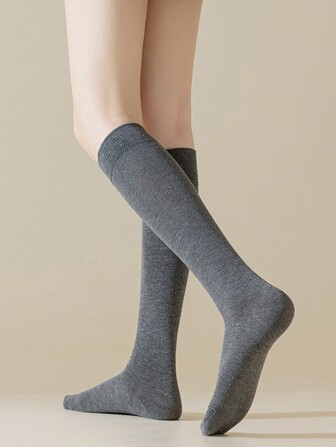 1双时尚女士过膝压缩袜，塑形设计，春秋必备，舒适保暖