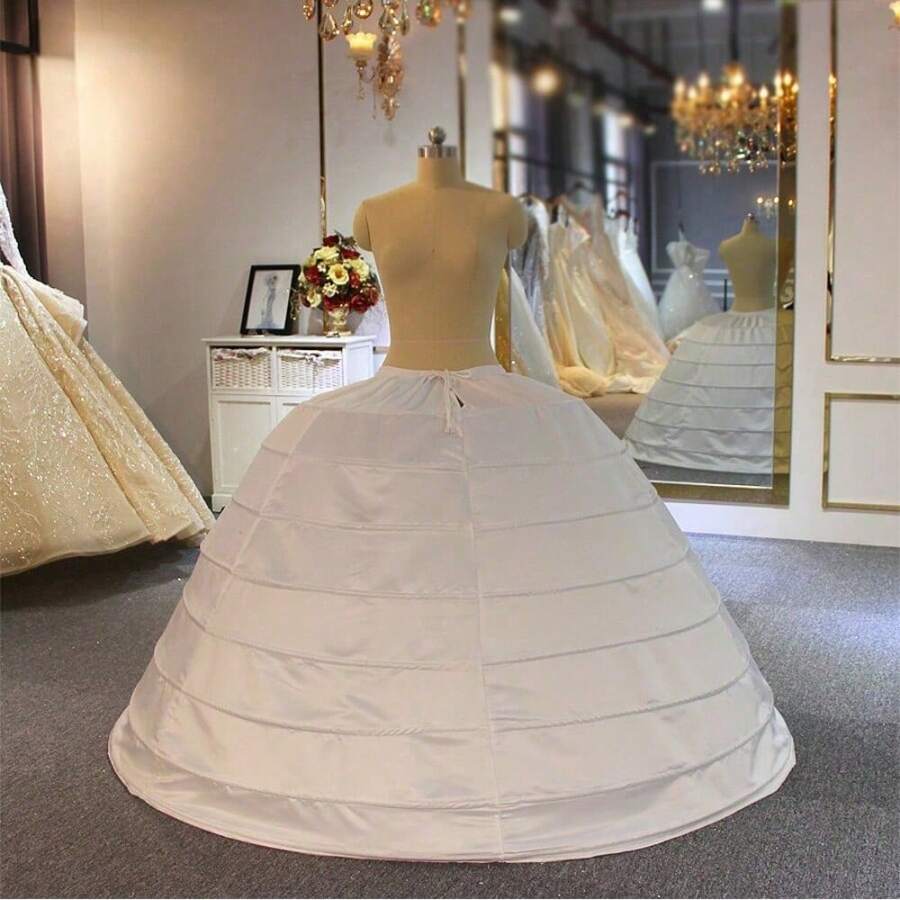 大码新娘婚纱裙撑礼服服装 8 钢制裙撑超大形状八个圆圈婚礼配饰 - 彩色 - 查看 1