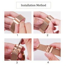 Dây đeo đồng hồ lưới kim loại siêu mỏng 2024 tương thích với đồng hồ thông minh 18mm 20mm 22mm, đồng hồ thể thao, dòng đồng hồ doanh nhân, v.v. Có sẵn màu đen, bạc, vàng, vàng hồng - A - Xem 8