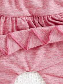 女婴纯色松紧腰贴褶裤 - 彩色 - 查看 5