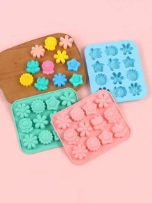 1 pieza Molde de silicona con forma de flor de 12 cavidades, apto para hacer gelatina, helado, galletas, bocados energéticos, trufas y caramelos - Multicolor - Ver 3
