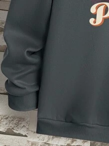 Sudadera personalizada para hombres, sudadera de otoño, impresión de foto de mascota, regalo para el mejor amigo, sudadera vintage personalizada - Agrega tu propio texto e imágenes (foto familiar/selfie/foto de mascota/foto de amigo) para diseñar tu impresión personalizada, top de manga larga - Gris Oscuro - Ver 6