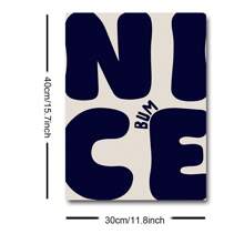 1pc Unframed Nice Bum Bathroom Decor Funny Art Poster Typography Minimalist Painting Canvas Print Wall Picture Ideal Gift For Dorm,Apartment,Restroom,Modern Home Decoration