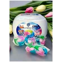 1 boîte de 50 capsules de détergent à lessive parfumées fraîches, 4-en-1 et 7-en-1, protection des couleurs, assouplissant, liquide concentré, facile à utiliser, boîte cadeau
