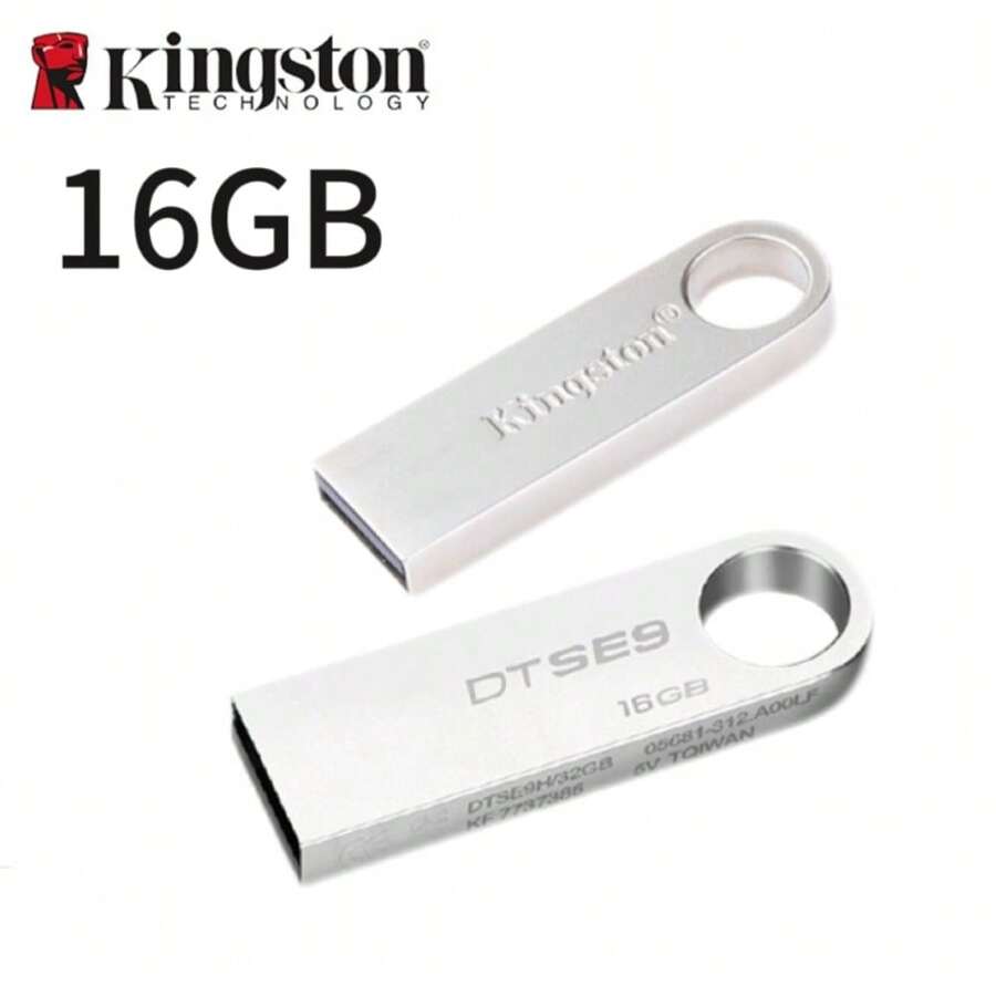 Memoria USB 16GB Metálica, USB de 16 Gigas - Plateado - Ver 1