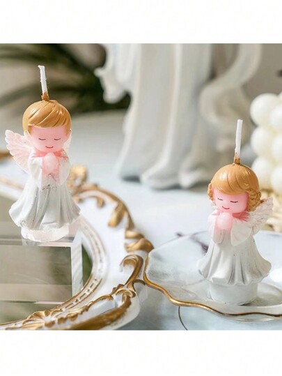 1pc Angel Candles Birthday Candles Home Candles Festive Gifts Cake Candles,Room Decor,Gifts Graduation