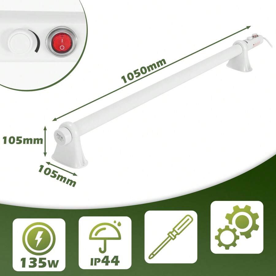 Jiubiaz Calefacción de invernadero Calefacción eléctrica con varilla