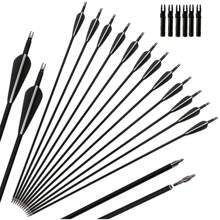 12Pcs 32" Carbon Archery Arrows, Shaft Spine 500 With Removable Tips, Hunting And Target Practice Arrows For Both Compound Bow And Recurve Bow - 1 - View 4