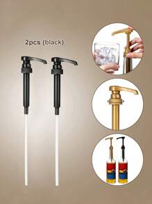 1个糖浆分配器泵头,果酱挤压瓶分配器,完美的生日和节日礼物,适合家庭、商业场所、派对、生日、婚礼、周年纪念日、圣诞节装饰、情人节和圣诞节、万圣节,可用于厨房、浴室配件,多功能分配器头 - 黑色 - 查看 19