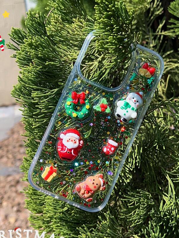 Premium Christmas Santa Claus Phone Case Compatible With Iphone 16 Pro Max / 15 Pro Max / 14 Pro Max / 13 Pro Max / 12 Pro Max / 16 Pro / 15 Pro / 14 Pro / 13 Pro / 12 Pro / 15 Plus / 16 Plus