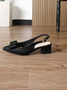 Nouvelles Escarpins Noires Pour Femmes à Talon Haut, Talon Épais, Bout Pointu, Style Mary Jane, Talon Moyen, Chaussures D'été Pour La Saint-Valentin