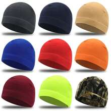 1pc Unisex Outdoor Sports Thick Fleece Lined Warm Hat, Windproof & Insulated For Hiking, Cycling, Skiing, Running In Autumn/Winter - Multicolor - View 7