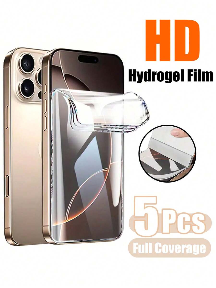 5 片全覆盖软水凝胶膜,适用于 iPhone - 無色 - 查看 1
