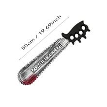 1pc Halloween Party Cosplay Prop Prank Bloody Toy - Plastic Zombie Electric Saw Sharp Knife [Hand-Painted, Knife Handle May Have Some Silver Paint] - Multicolor - View 10